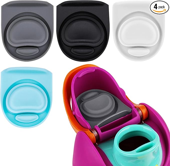 4 Pcs Replacement Stopper Compatible with Owala FreeSip 16oz 32oz,Water Bottle Top Gasket Lid for Owala 16/19/24/32/40oz Seal Mouth Cap Silicone Stopper Parts Insert Accessories(4 Colors 1)