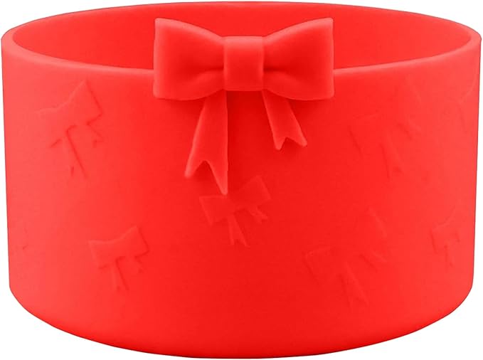 Bow Silicone Boot for Owala 32oz, Anti-Slip Protective Sleeve Bottom Bumper Protector for FreeSip, Twist, and Flip Stainless Steel Water Bottles Accessories,Dishwasher Safe and BPA Free