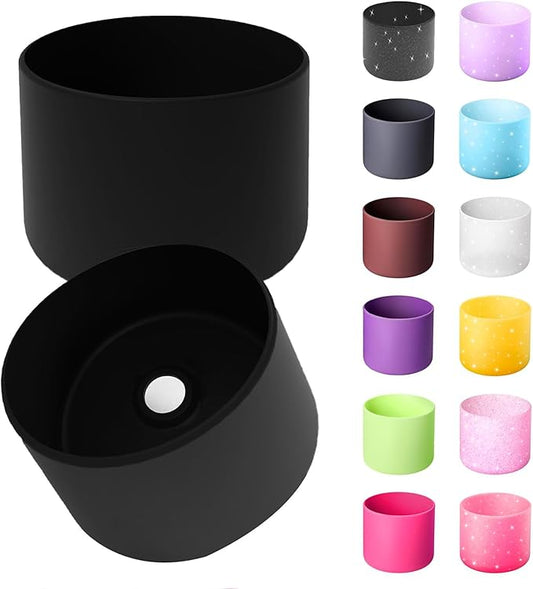 Silicone Boot for Owala 40oz Water Bottle – Anti-Slip Protective Cover, Bottle Boot, Base Cover Compatible with FreeSip, Sleeve for Stainless Steel Tumblers (Black, 40OZ)