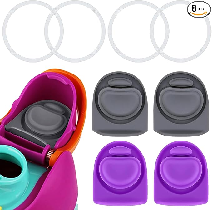 4 Sets Replacement Rubber Stopper and O Ring Gasket Compatible with Owala FreeSip 24oz 32oz,Water Bottle Lid Insert Cap Seal Parts for Owala 16/19/24/32/40oz Mouthpiece Accessories Z4K7