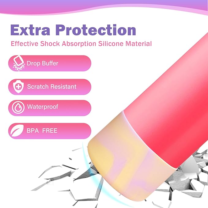 2Pcs Silicone Boot Sleeve for Owala Water Bottle FreeSip Twist and Flip Protective Silicone Bottom Base Bumper for Owala Flask Water Bottle BPA Free, Anti-Slip