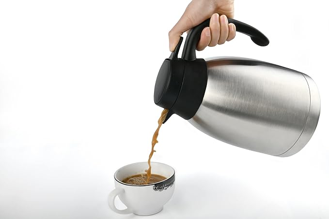 Heritage66 Thermal Coffee Carafe -Triple Wall Vacuum insulated Flask- keeping Beverages Hot for 12 hours /24 hours cold Tea, Water, and Coffee Dispenser (1.5 Liter/50 Oz)