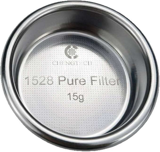 Espresso Accessories, 15g Pure Precision Espresso Basket – 1528 Micro-Screen Holes, 0.16mm Full-Perforated Bottom, Ultra-Clean Filtration for Sweet & Balanced Espresso
