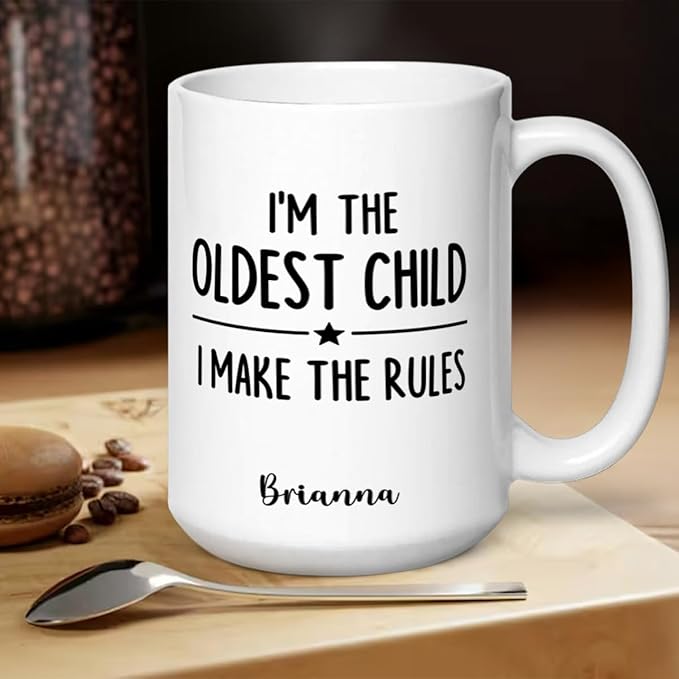 Joymade Personalized Ceramic Coffee Mug, Funny Custom Mug for Bestie, Friends, Couple, Coworker, Snowman Lovers (Who Makes The Rules)