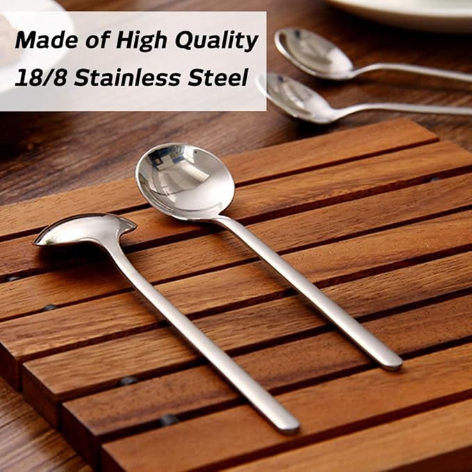 Pack of 8, Stainless Steel Espresso Spoons, findTop Mini Teaspoons Set for Coffee British Tea Dessert Cake Ice Cream Cappuccino, 5.3 Inch