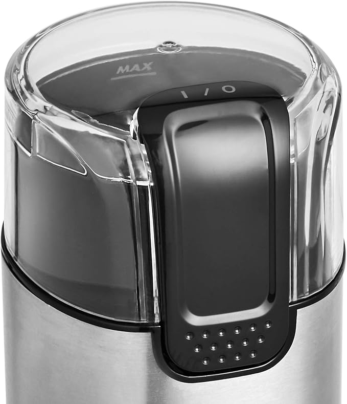 Amazon Basics Fast Electric Coffee Grinder for Home Use, Easy to Use Coffee Bean and Spice Grinder with Heavy-Duty Stainless Steel Grind Blades