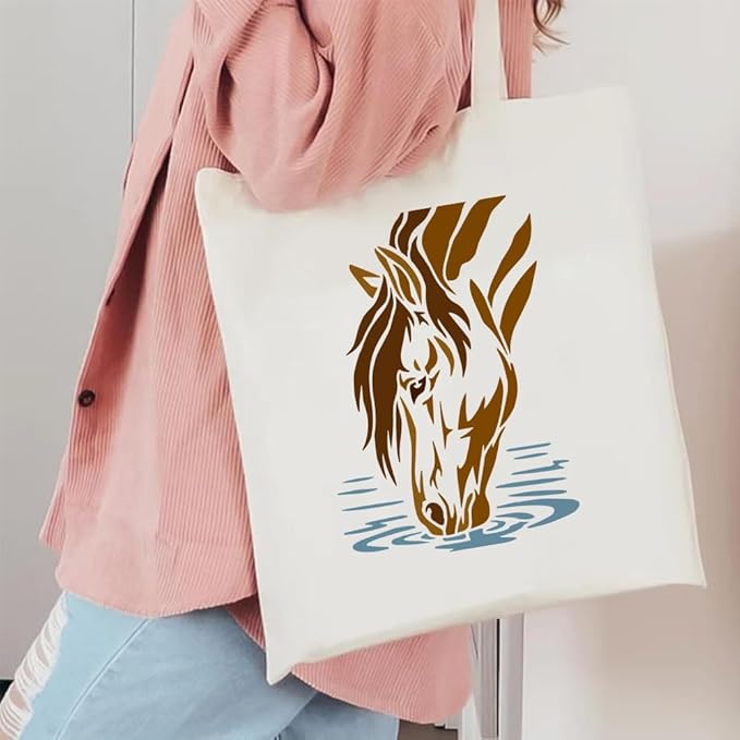 FINGERINSPIRE 4PCS Horse Head Stencils with 1Pc Brush 8.3x11.7inch Traditional Horses Pattern Stencil Template Animal Horses Head Stencils for Painting on Wood Wall Furniture DIY Home Decoration