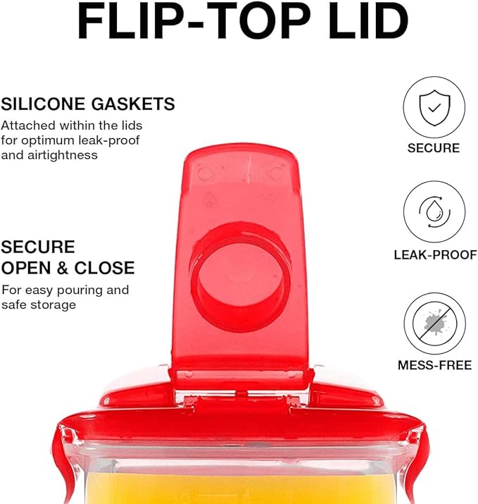 LocknLock HAP607R Aqua Fridge Door Water Jug with Handle, BPA-Free Plastic Pitcher with Flip-Top Lid and Easy-Pour Spout for Water, Juice, Tea, and Other Drinks, 3-Quart, Red