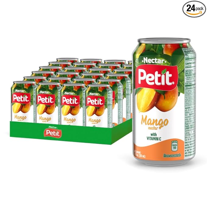 Petit Mango Nectar, 330 ml Cans (Pack of 24) – Sweet Tropical Fruit Juice Beverage