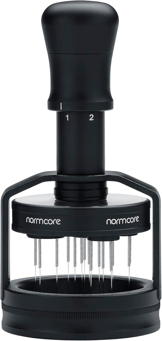 Normcore 51mm Planetary Needle Distributor Tool V3, Espresso WDT Tool with Magnetic Base, Adjustable Depth Coffee Stirrer for Precision Puck Prep, Black