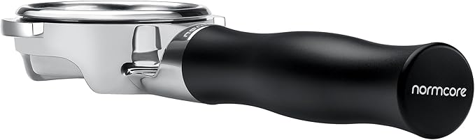 Normcore 58 mm Fit Breville Flat Naked Bottomless Portafilter with 18g Basket, Bottomless Portafilter with Black Anodized Aluminum Fits 58mm Breville Machines