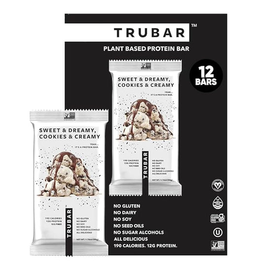 TruBar Cookies & Cream Protein Bar, 1.76 OZ