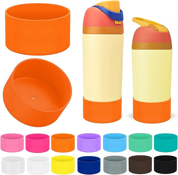 2PCS Silicone Protector Boots Compatible with Owala Kids 16oz & 14oz, Accessories for 12oz - Anti-Slip, Scratch-Resistant, Suitable for School, Outdoor, Easy Grip