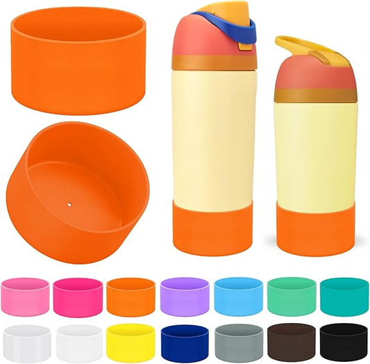 2PCS Silicone Protector Boots Compatible with Owala Kids 16oz & 14oz, Accessories for 12oz - Anti-Slip, Scratch-Resistant, Suitable for School, Outdoor, Easy Grip