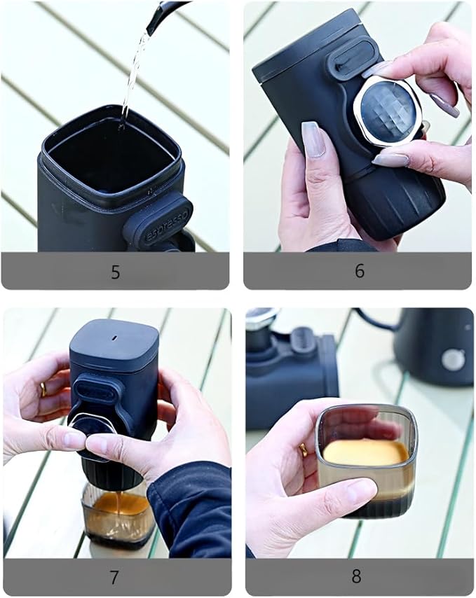 Car Portable Hand-press Coffee Maker for Maserati Ghibli Trofeo Hybrid 2020 2021 2022 2023 2024 2025, Vehicle Coffee Machines, Automobile Espresso Machines, Handheld Coffee Machine
