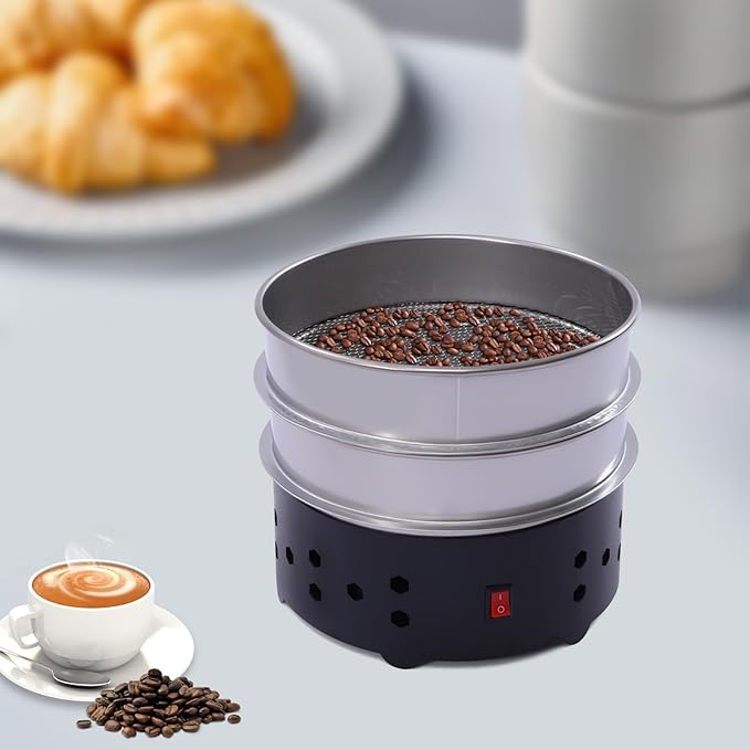 1.3lb Coffee Bean Cooler Electric Coffee Beans Cooling Machine Chaff for Home Coffee Use (black)