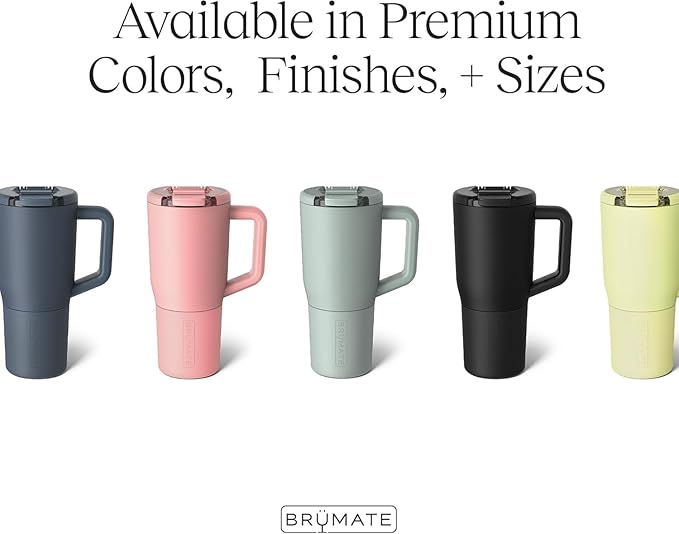 BrüMate Müv - 25oz 100% Leak Proof Insulated Coffee Mug with Handle & Lid - Stainless Steel Coffee Travel Mug - Double Walled Coffee Cup (Glacier)