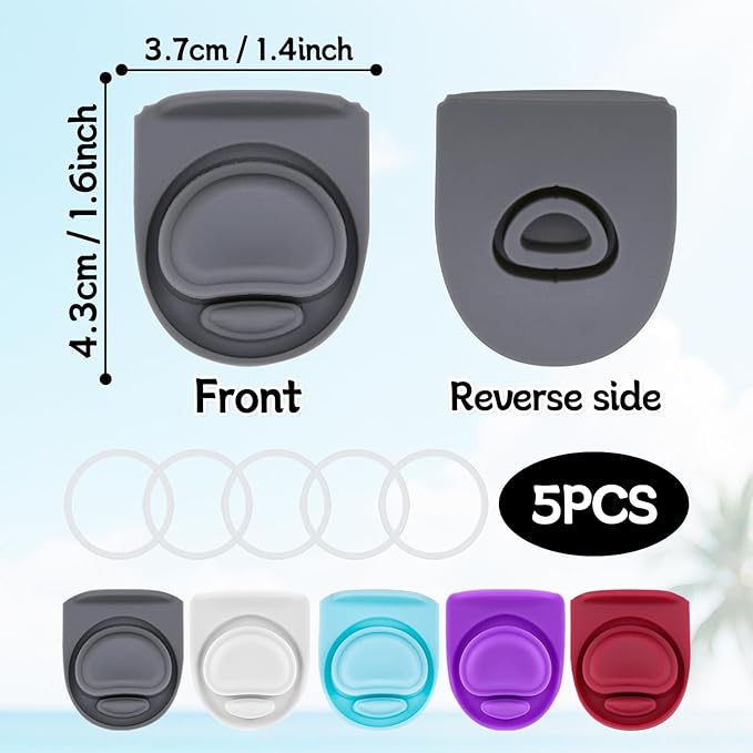5 Sets Replacement Seal Gasket Stoppers for Owala Freesip 16oz 32oz Cap Mouth,Silicone O Sealing Ring Parts Water Bottle Top Lid Accessories for Owala Freesip 16/19/24/32/40oz（5 colors 8