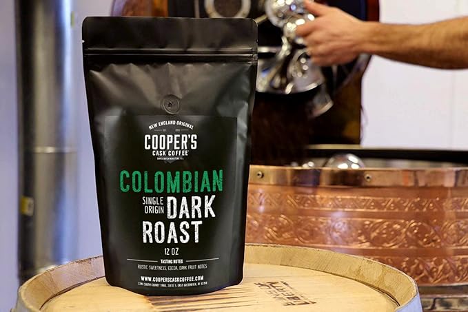 Dark Roast Colombian Coffee Single Origin Whole Bean 12oz