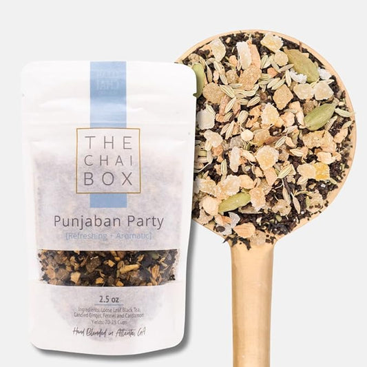 The Chai Box Loose Leaf Ginger Fennel Tea - Vegan & Gluten Free | Caffeinated Black Tea made with Candied Ginger, Cardamom & Fennel (Pack of 1) 2.5 oz | Makes 25 Cups | Small Batch Loose Leaf Tea with Whole, Premium Spices
