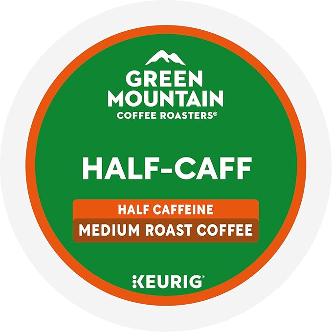 Green Mountain Coffee Roasters Half Caff Coffee, Keurig Single-Serve K-Cup pods, Medium Roast, 96 Count