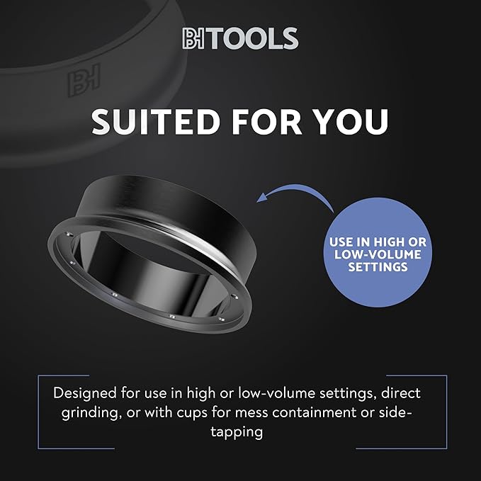 Barista Hustle Steel Ring, Magnetic Espresso Dosing Funnel, Fits 58mm Standard Espresso Baskets, 304 Stainless Steel with Brushed Exterior and Mirror Finish Interior, Enhanced with Neodymium Magnets
