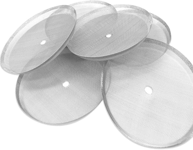 ACKLLR 4 Pack French Press Replacement Filter Screen,Reusable Stainless Steel Mesh Filters for Universal 1000 ml / 34 oz / 8 cup French Press Coffee Makers