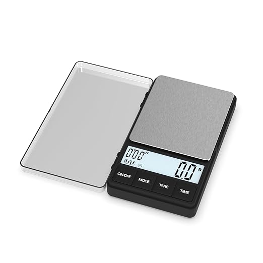 Scale for Coffee with Timer, 1000g /35oz, Accuracy 0.1g, Espresso Scale for Both Pour Over and Espresso Machine, Unit in Gram and Ounce, Easy Control Timer, Mini Scale for Coffee