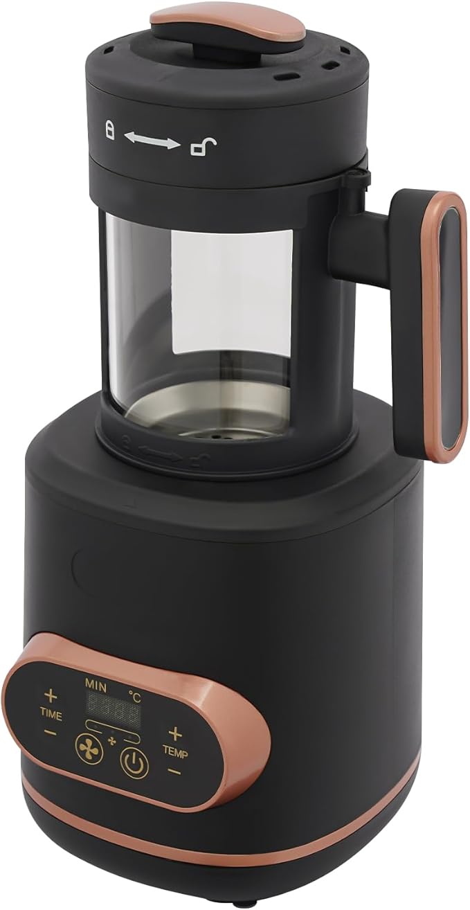 Coffee Bean Roaster Machine, Electric Coffee Roaster, Home Use Air Coffee Roaster with Adjustable Timer, 1500w 110v