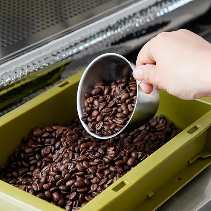 200ml watchget Stainless Steel Espresso Shot 6.8OZ Measuring Cup with Handle and Inside Scale for Coffee Milk Wine Liquid Measuring Espresso Accessories