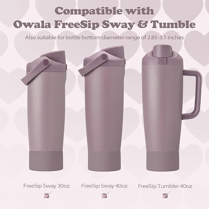 2PCS Silicone Boots for Owala 30oz & 40oz FreeSip Sway Bottles & Tumblers – Non-Slip, Scratch-Resistant, Stability Enhancer for Owala Accessories (Spring Revival)