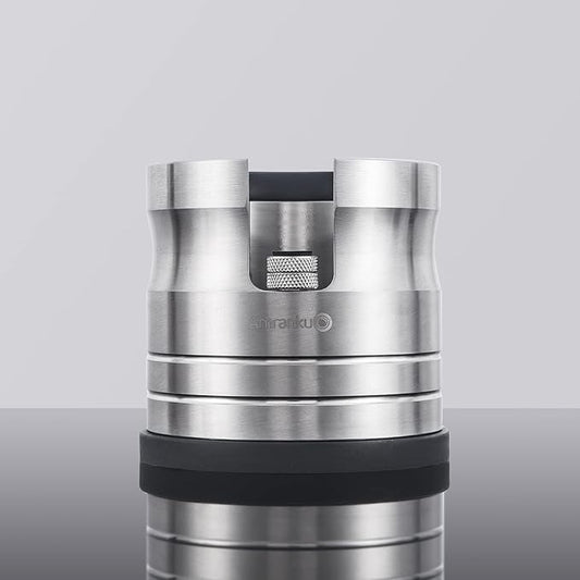Portafilter Holder Crafted from Solid 304 Stainless Steel | Espresso Tamping Station with Stable and Efficient Puck Preparation | Non-Slip Base | Ideal for 54mm Espresso Machines Portafilter