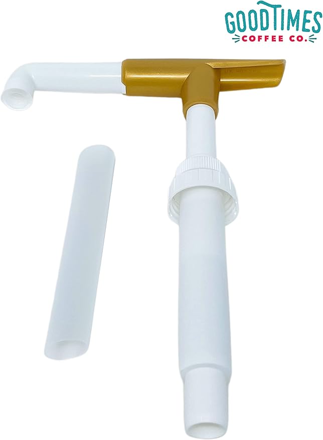 Good Times Coffee Co. Sauce Pump Dispenser for Ghirardelli Bottles (Pack of 6), Fits 87.3 to 90.4 Ounce Bottles