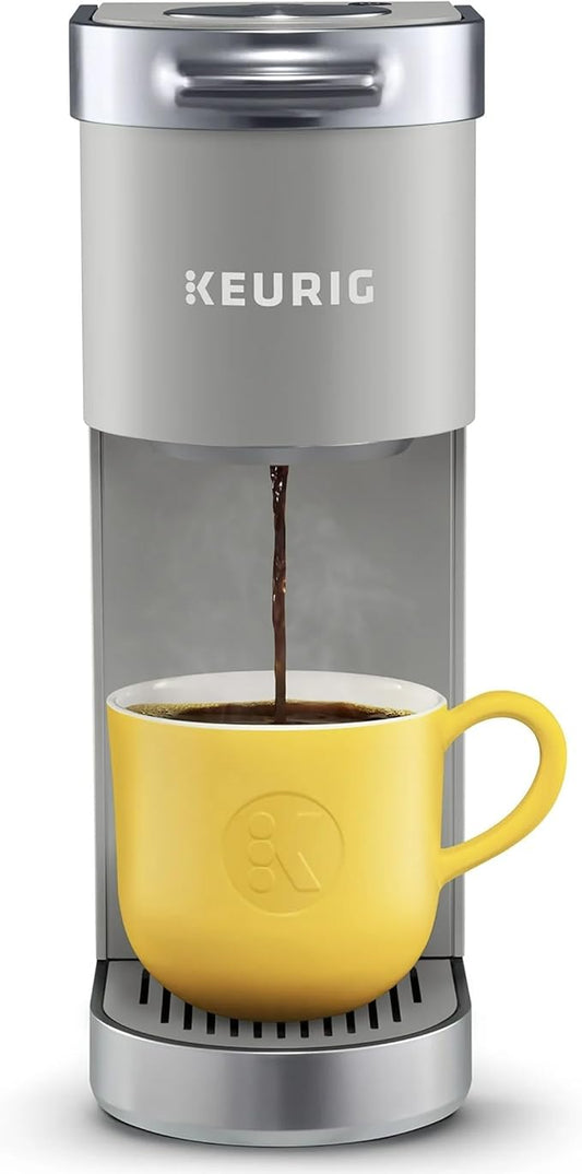 Keurig K-Mini Plus Single Serve Coffee Maker – Slim 5-Inch Design, 6–12oz Brew Size, Pod Storage & Cord Wrap – Gray (Renewed)