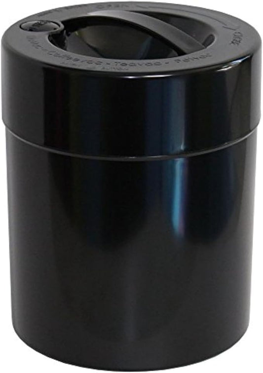 Kilovac - 8 oz to 2.5 lbs Airtight Multi-Use Vacuum Seal Portable Storage Container for Dry Goods, Food, and Herbs - Solid Black Body/Cap