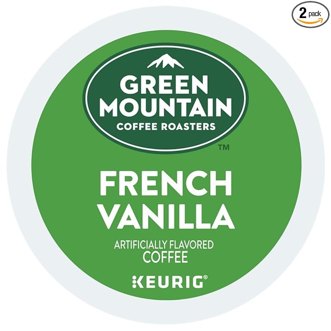 Green Mountain Coffee, French Vanilla, Single-Serve Keurig K-Cup Pods, Light Roast Coffee, 48 Count (2 Boxes of 24 Pods)