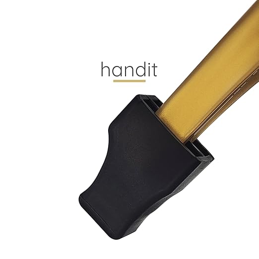 HANDIT - Gold Coffee Syrup Pumps with Tip Covers | Fits 25.4oz/750ml Liter Torani, Skinny, Davinci | Fits Monin Plastic 33.8oz Bottles | Does Not Fit Monin Glass 750ml | 3 w/Covers