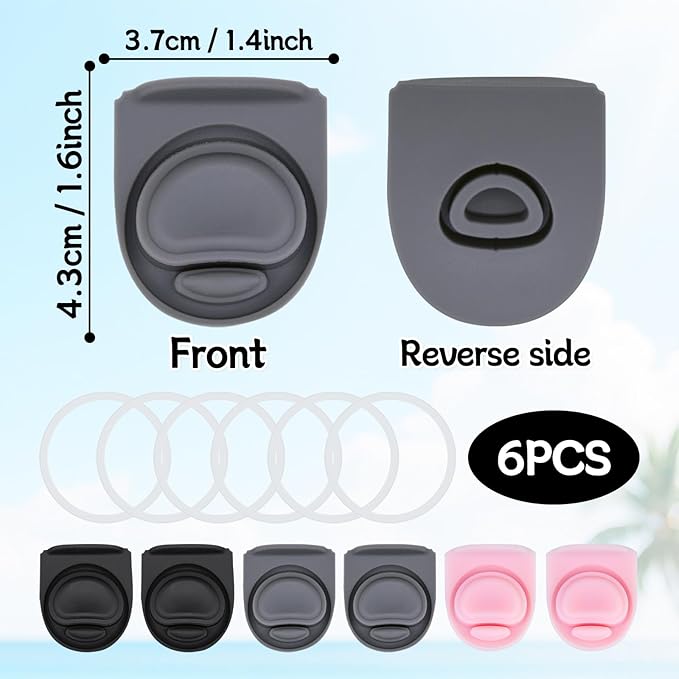 6 Sets Replacement Rubber Stopper and O Ring Gasket Compatible with Owala FreeSip 24oz 32oz,Water Bottle Lid Insert Cap Seal Parts for Owala 16/19/24/32/40oz Mouthpiece Accessories Z6S1