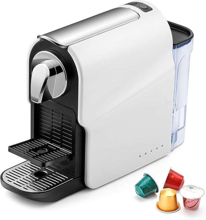 Espresso Pod Machine for Home, Capsule Coffee Maker for NS Original Pods, 20 Bar High Pressure Pump, 22oz Removable Water Tank, Adjustable Cup Tray, 1350W