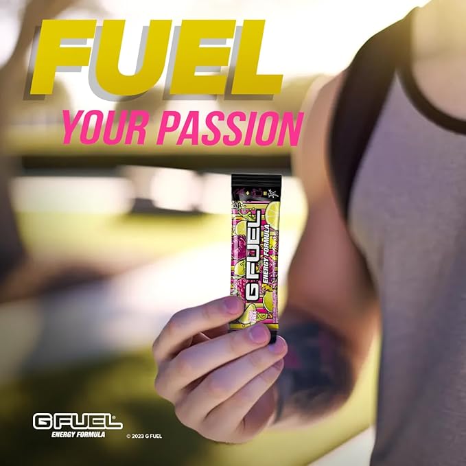 G Fuel Hype Sauce Energy Powder Packets, Sugar Free, Clean Caffeine Focus Supplement, Water Mix, Raspberry + Lemonade Flavor, Focus Amino, Vitamin + Antioxidants Blend - 6 Stick Pack, 0.25 oz