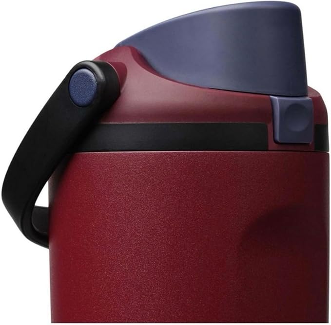 Owala FreeSip Sway Stainless Steel Insulated Tumbler with Straw, Burgundy Bay, 30 oz