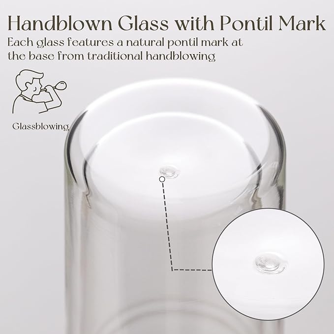 KEMORELA 2PCS 20oz Clear Double Wall Glass Cups with Lids and Straws, Insulated Borosilicate Glass Tumblers, Heat-Resistant, leak-proof Design for Iced Coffee, Bubble Tea, Juice