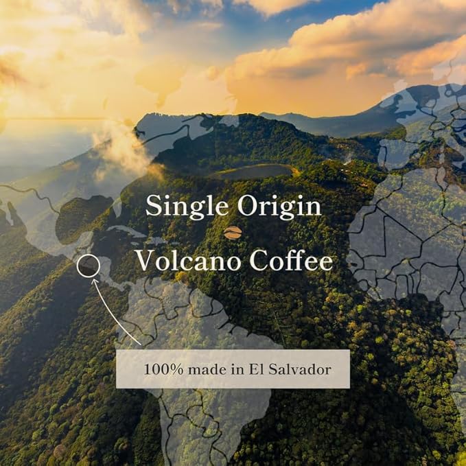 Bean of Fire El Salvador Kenyan Natural Ground Coffee – Medium Roast, Single Origin Specialty, Chocolate & Lemon Cup (16 oz)