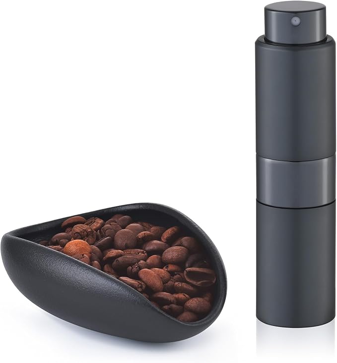 Lulupack Coffee Bean Dosing Cup with 20ML Spray Bottle, Coffee Measuring Cups & Espresso Bean Spritzer Kit
