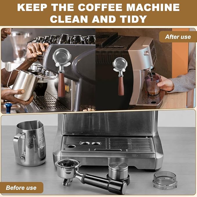 Magnetic Portafilter Holder for Espresso Machines, Wall Mounted Coffee Holder Stainless Steel Espresso Accessories Organizer Compatible with Ninja Luxe Cafe & Breville Machines(SIZE:1 Pack)
