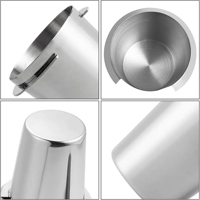 Ktsxxops Coffee Dosing Cup 51mm Coffee Bean Dosing Cup, Stainless Steel Coffee Dosing Cup Coffee Machine Handle Dosing Cup Mug Coffee Powder Feeder Part