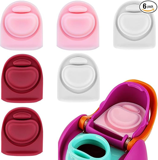 6 Pcs Replacement Seal Stopper Compatible with Owala FreeSip 16oz 32oz,Bottle Top Gasket Lid for Owala 16/19/24/32/40oz Seal Mouth Cap Silicone Stopper Parts Insert Accessories（3 colors 5）