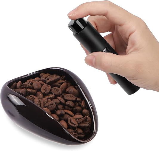 FEUNLEM Coffee Bean Dosing Cup and Spray Bottle Set - Ceramic Espresso Accessories Kit, 8ml Static Reducing Sprayer for Cafe, Gym, Home Use | Barista-Approved Dosing Tools
