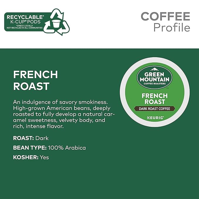 Green Mountain Coffee French Roast, K-Cup Portion Pack for Keurig K-Cup Brewers, 24-Count