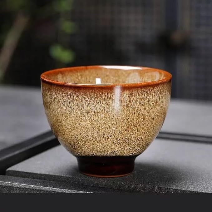 Teacups, Sake Cups Handmade Ceramic Mug Set 2.5 oz (Approx. 70.9 g) 6 Color Earthenware Teacups, Sake Cups (Set of 6)